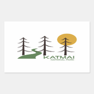 Katmai National Park Trail Rectangular Sticker