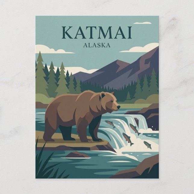 Katmai National Park USA Postcard (Front)