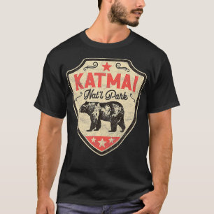 Katmai National Park Vintage Alaska Bear Graphic T-Shirt
