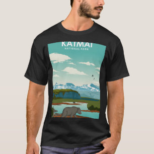 Katmai National Park vintage retro travel poster a T-Shirt