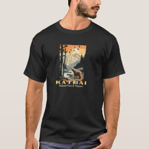 Katmai National Park Vintage WPA Poster Style Alas T-Shirt