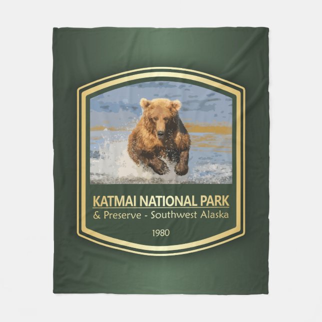 Katmai NP (PF1) Fleece Blanket (Front)