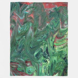 Katmandu 1 Wild Abstract Busy Green Blanket