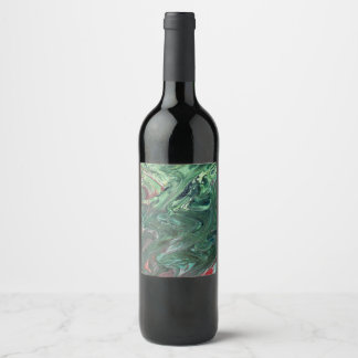 Katmandu 3 Mesmerising Abstract Wine Bottle Label