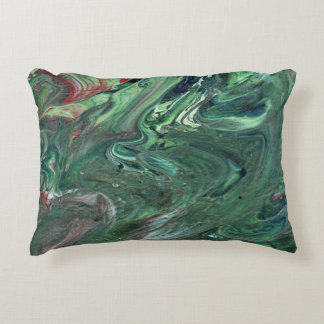 Katmandu 3 Mesmerising Green Abstract Pillow