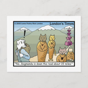 Katmandu & Dogmandu Cartoon Funny Postcards