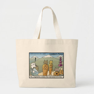Katmandu Dogmandu Dog Vs Cat Funny Gifts & Tees Large Tote Bag