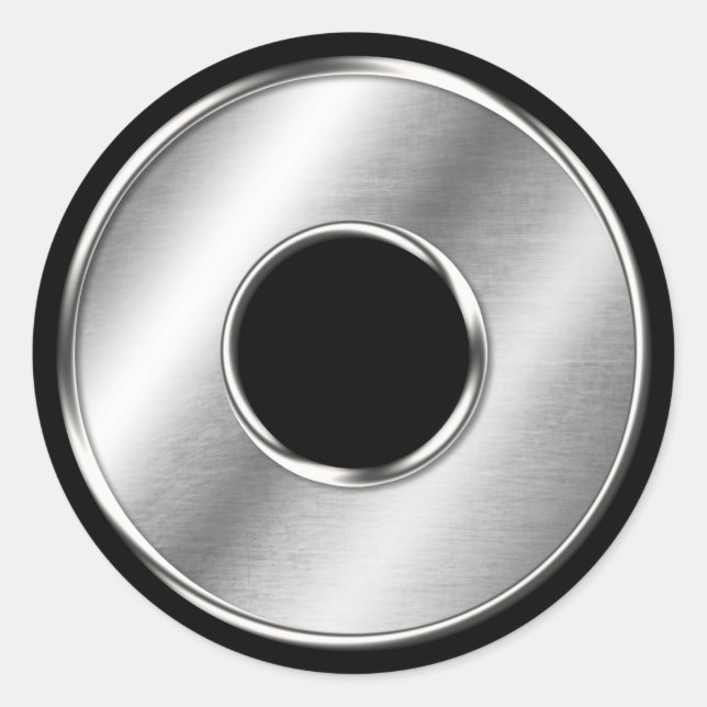 Kato Clan Kamon Silver Chrome Classic Round Sticker (Front)