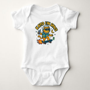 KATO in Space – Intergalactic Skater Cat Baby Bodysuit