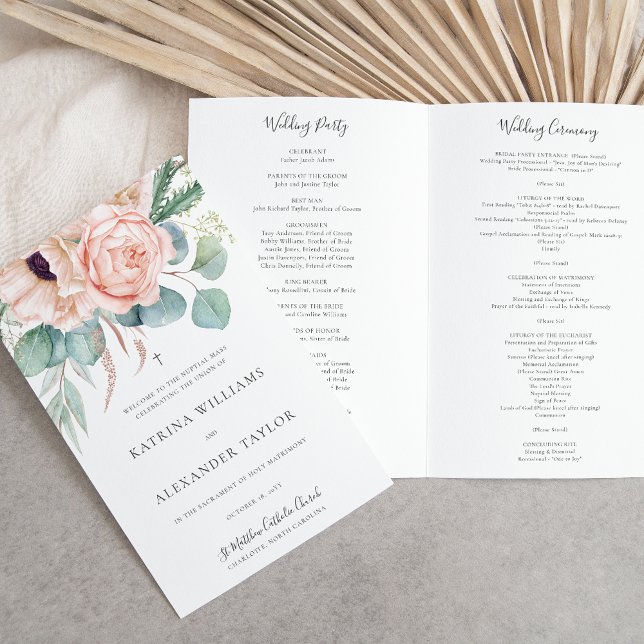 Katrina Boho Catholic Wedding Mass Program (Creator Uploaded)