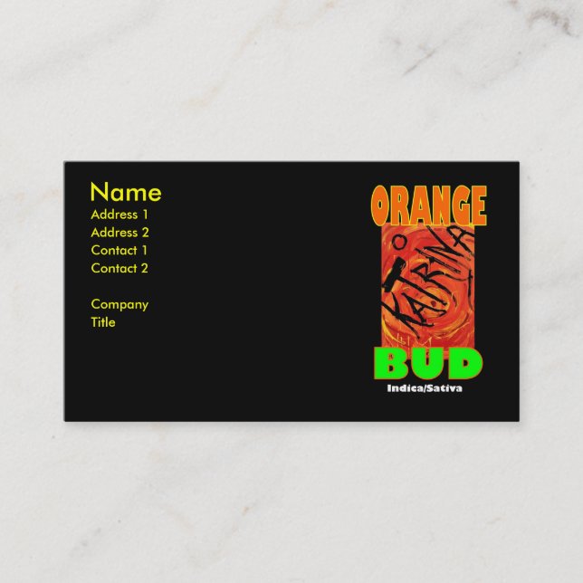 KATRINA ORANGE BUD BUSINESS CARD (Front)