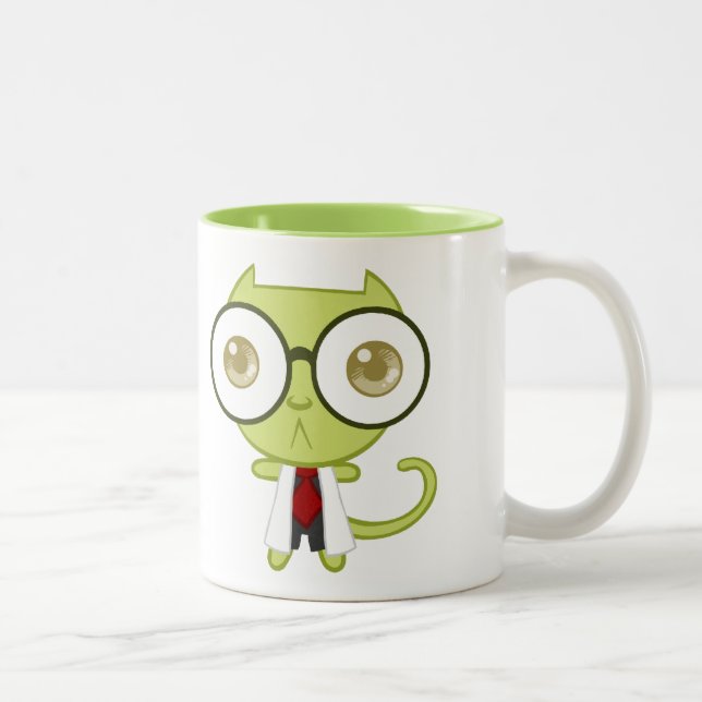 Kats With Glassez : Professor Oops Mug (Right)