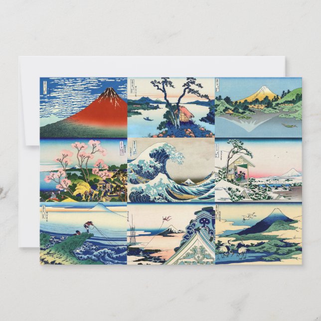 Katsushika Hokusai - 36 Views of Mt Fuji Selection Invitation (Front)