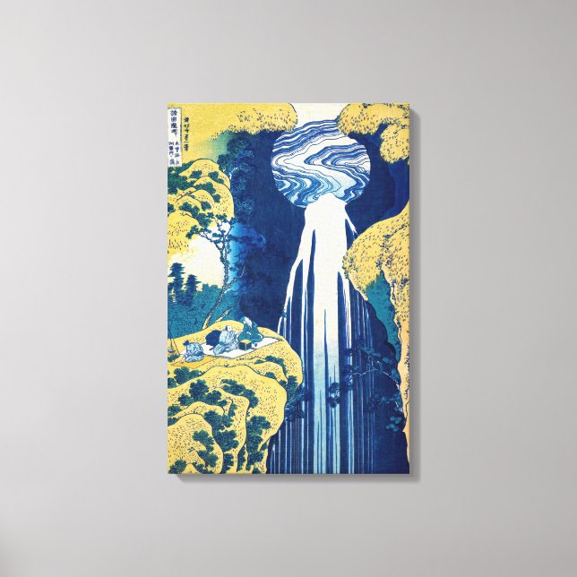 Katsushika Hokusai - Amida Falls Canvas Print (Front)