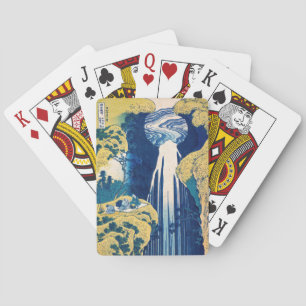 Katsushika Hokusai - Amida Falls Playing Cards