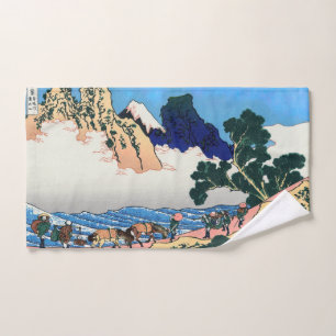 Katsushika Hokusai - Back of Fuji, Minobu river Bath Towel Set