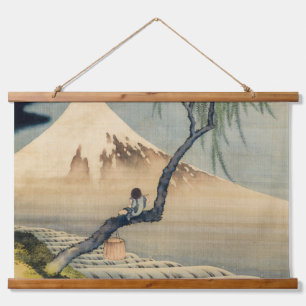 Katsushika Hokusai - Boy Viewing Mount Fuji Hanging Tapestry