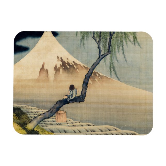 Katsushika Hokusai - Boy Viewing Mount Fuji Magnet (Horizontal)