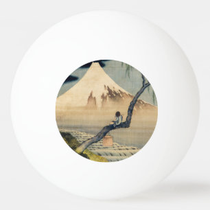 Katsushika Hokusai - Boy Viewing Mount Fuji Ping Pong Ball