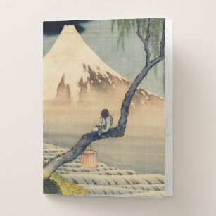 Katsushika Hokusai - Boy Viewing Mount Fuji Pocket Folder