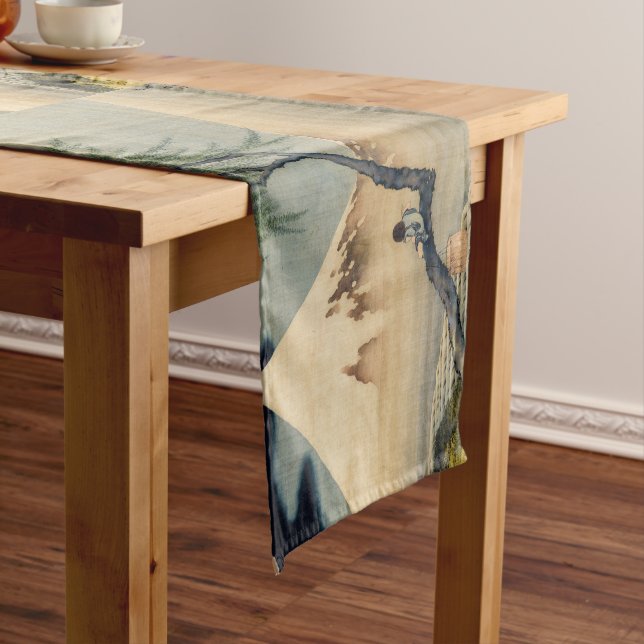 Katsushika Hokusai - Boy Viewing Mount Fuji Short Table Runner (In Situ)