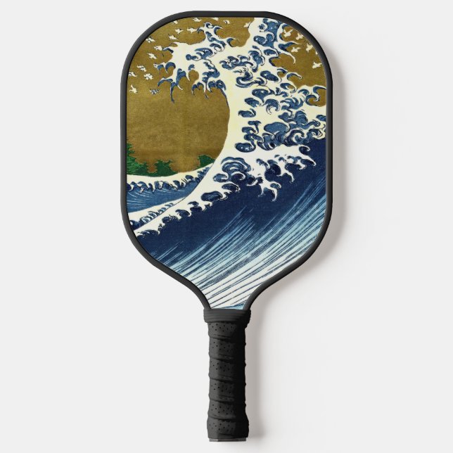 Katsushika Hokusai - Coloured Big Wave Pickleball Paddle (Front)