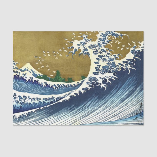 Katsushika Hokusai - Coloured Big Wave Tissue Paper (Front)