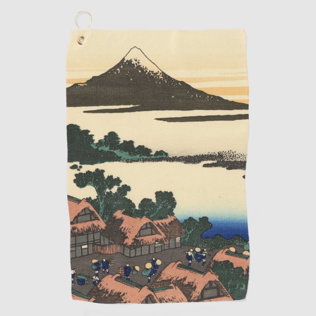 Katsushika Hokusai  Dawn in Kai province Golf Towel (Front)