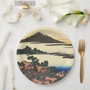 Katsushika Hokusai Dawn in Kai province Paper Plate