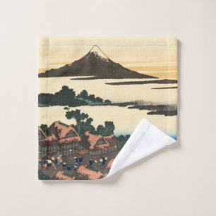 Katsushika Hokusai Dawn in Kai province Wash Cloth