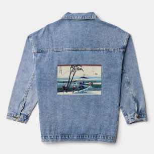 Katsushika Hokusai - Ejiri in the Suruga province Denim Jacket