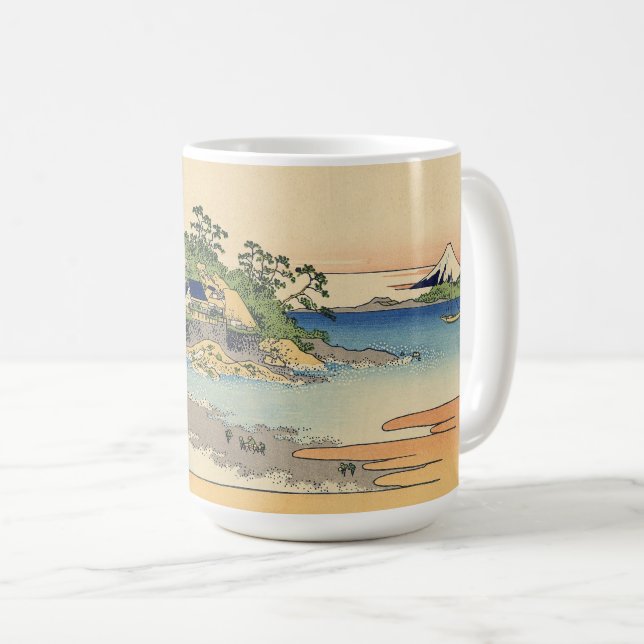 Katsushika Hokusai Enoshima in the Sagami province Coffee Mug (Front Right)