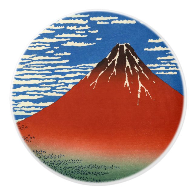 Katsushika Hokusai - Fine Wind, Clear Morning Ceramic Knob (Front)