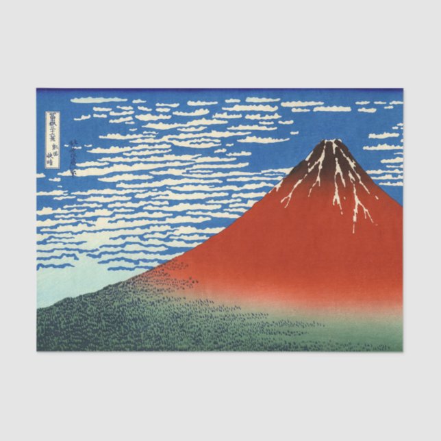 Katsushika Hokusai - Fine Wind, Clear Morning  Tissue Paper (Front)