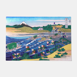 Katsushika Hokusai - Fuji from Kanaya on Tokaido Doormat