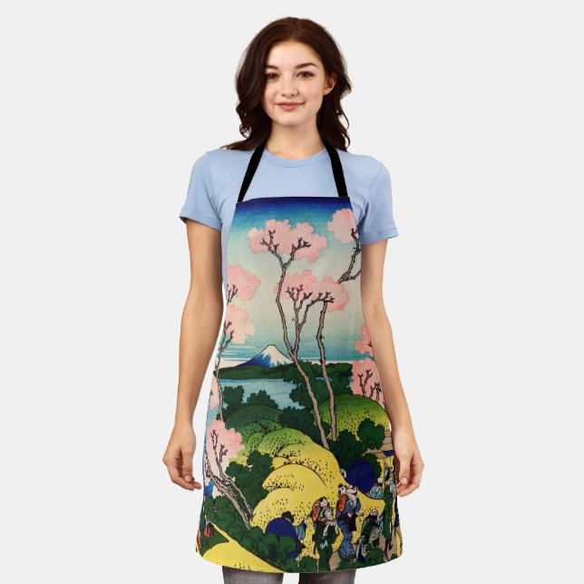 Katsushika Hokusai - Gotenyama, Tokaido, Shinagawa Apron (Worn)