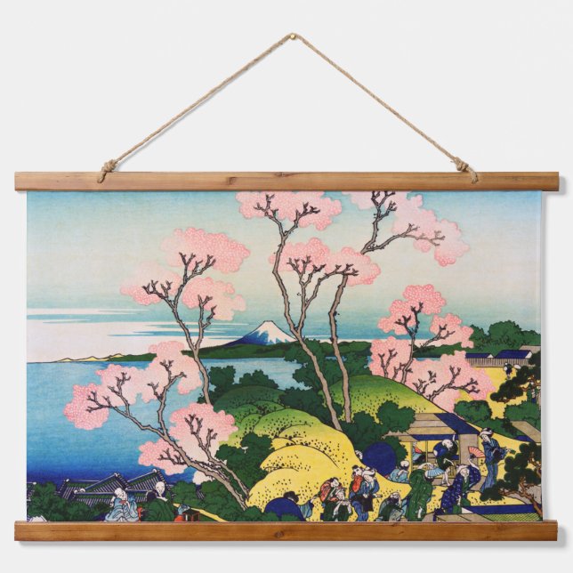 Katsushika Hokusai - Gotenyama, Tokaido, Shinagawa Hanging Tapestry (Front)