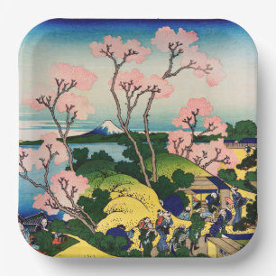 Katsushika Hokusai - Gotenyama, Tokaido, Shinagawa Paper Plate