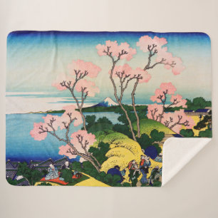 Katsushika Hokusai - Gotenyama, Tokaido, Shinagawa Sherpa Blanket