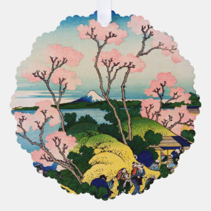 Katsushika Hokusai - Gotenyama, Tokaido, Shinagawa Tree Decoration Card