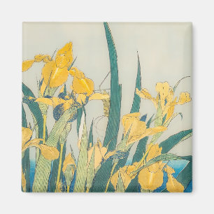 Katsushika Hokusai - Grasshopper and Iris Magnet