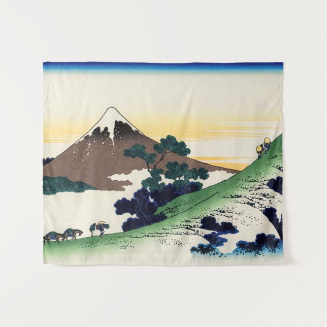Katsushika Hokusai - Inume pass, Kai province Tapestry (Front (Horizontal))