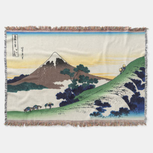 Katsushika Hokusai - Inume pass, Kai province Throw Blanket