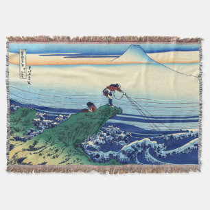 Katsushika Hokusai - Kajikazawa in Kai province Throw Blanket