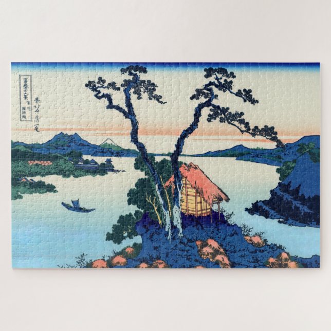 Katsushika Hokusai - Lake Suwa in Shinano province Jigsaw Puzzle (Horizontal)