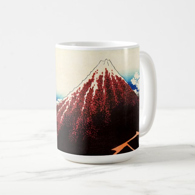 Katsushika Hokusai - Lightnings below the summit Coffee Mug (Front Right)