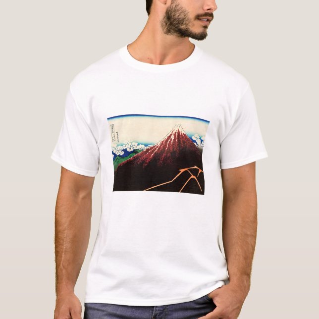 Katsushika Hokusai - Lightnings below the summit T-Shirt (Front)