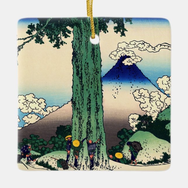 Katsushika Hokusai - Mishima Pass in Kai Province Ceramic Ornament (Front)