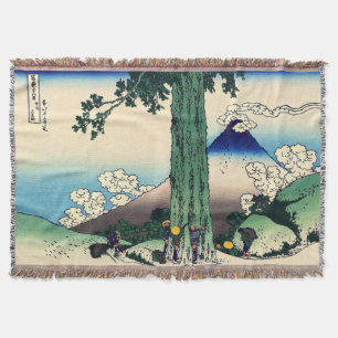 Katsushika Hokusai - Mishima Pass in Kai Province Throw Blanket