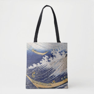 Katsushika Hokusai. Ocean waves Tote Bag